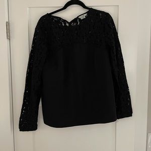 Boden black lace top